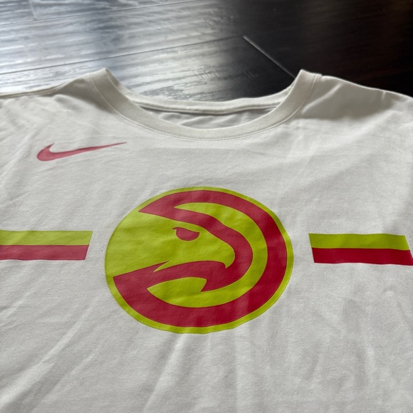 Nike Atlanta Hawks Long Sleeve Dri-Fit White Athletic Tee XXL - Picture 3 of 12